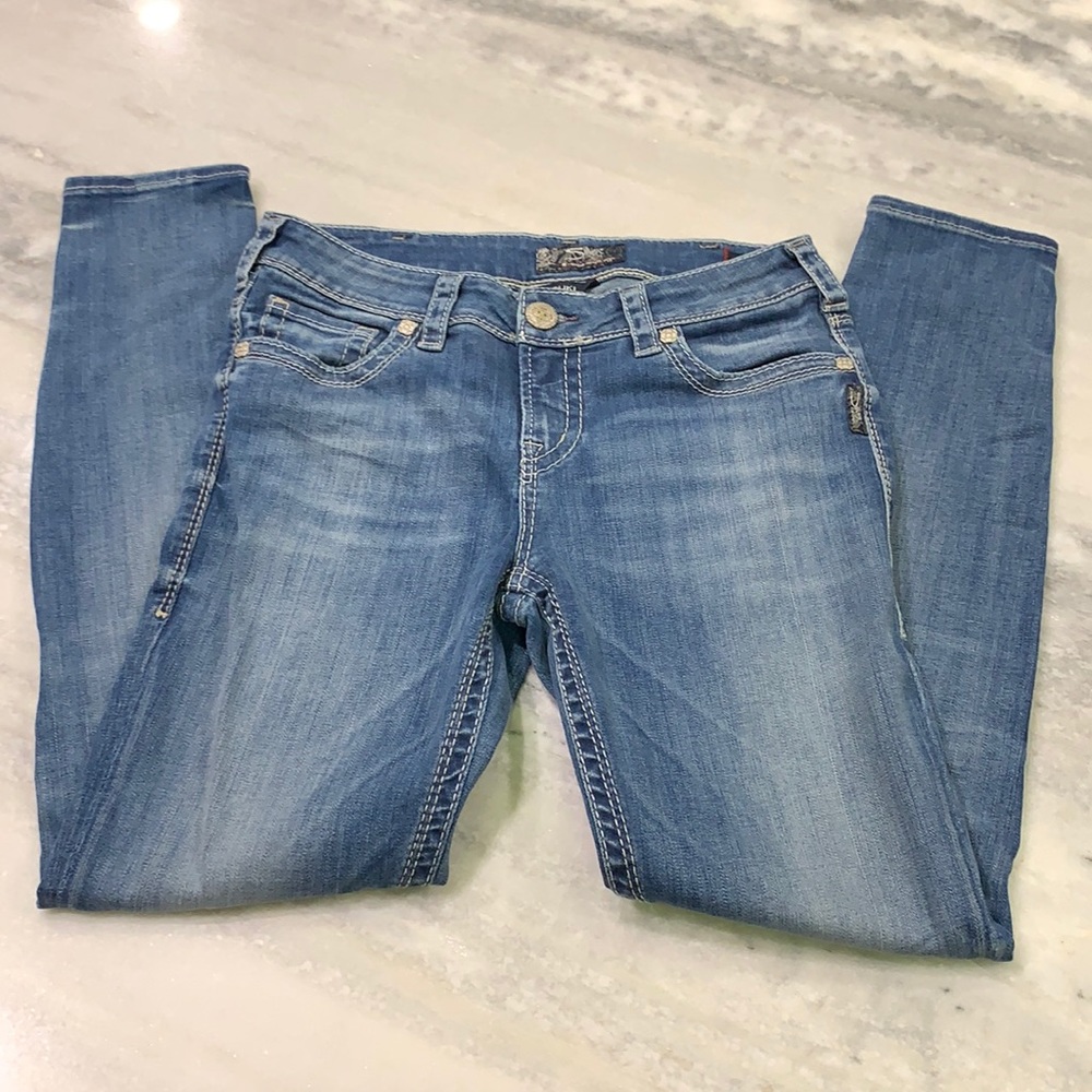 Silver Suki Mid Super Skinny Jean sz: 30x29